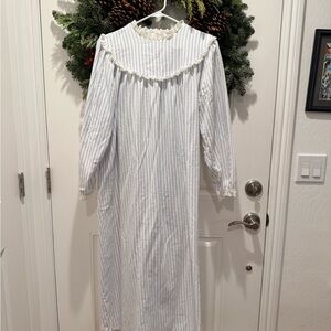 VINTAGE LANZ OF SALZBURG Striped Long Sleeve Nightgown